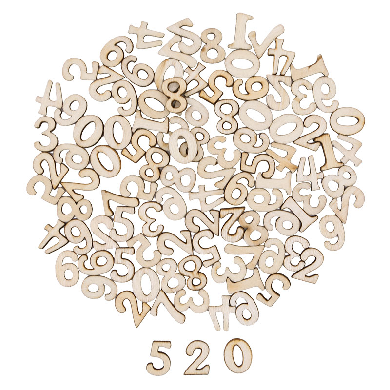 アルファベットと数字の木製のアルファベットと数字,結婚式の装 - Embellish Craft のレビューと価格