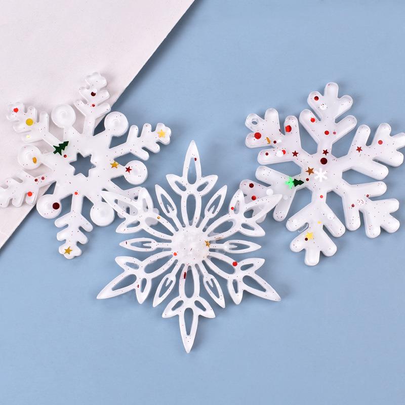 クリスマス中空スノーフレーク飾りシリコーン型ソフトクリアモー - Christmas Craft Embellishment のレビューと価格