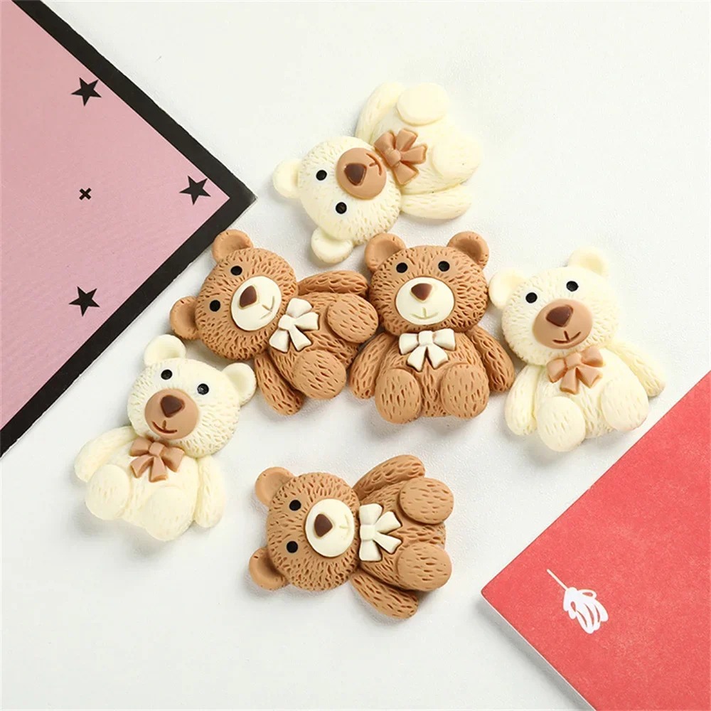 10-100 個漫画ベージュコーヒーベア樹脂カボション売春フ - Embellishments For Scrapbooking のレビューと価格