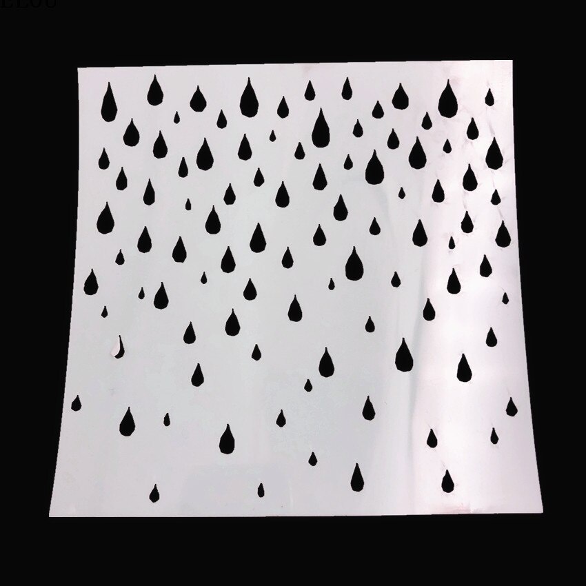 15*15 雨滴スクラップブックステンシルスプレープラスチッ - Embellishments For Scrapbooking のレビューと価格