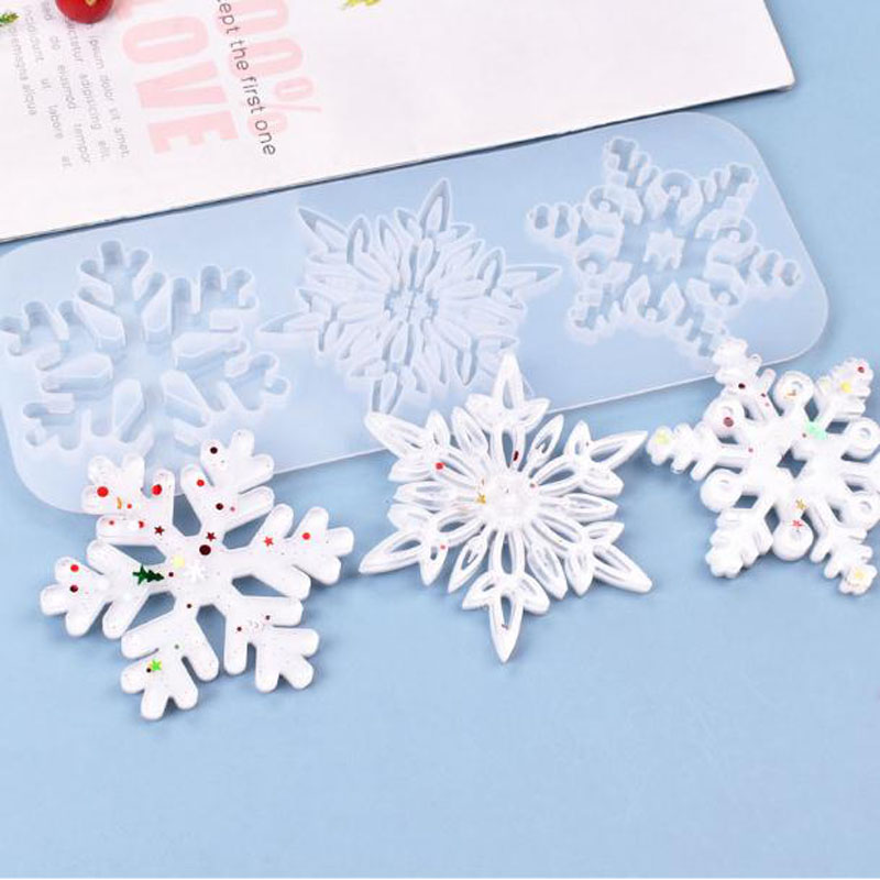 クリスマス中空スノーフレークオーナメントシリコンモールド樹脂 - Christmas Craft Embellishment のレビューと価格
